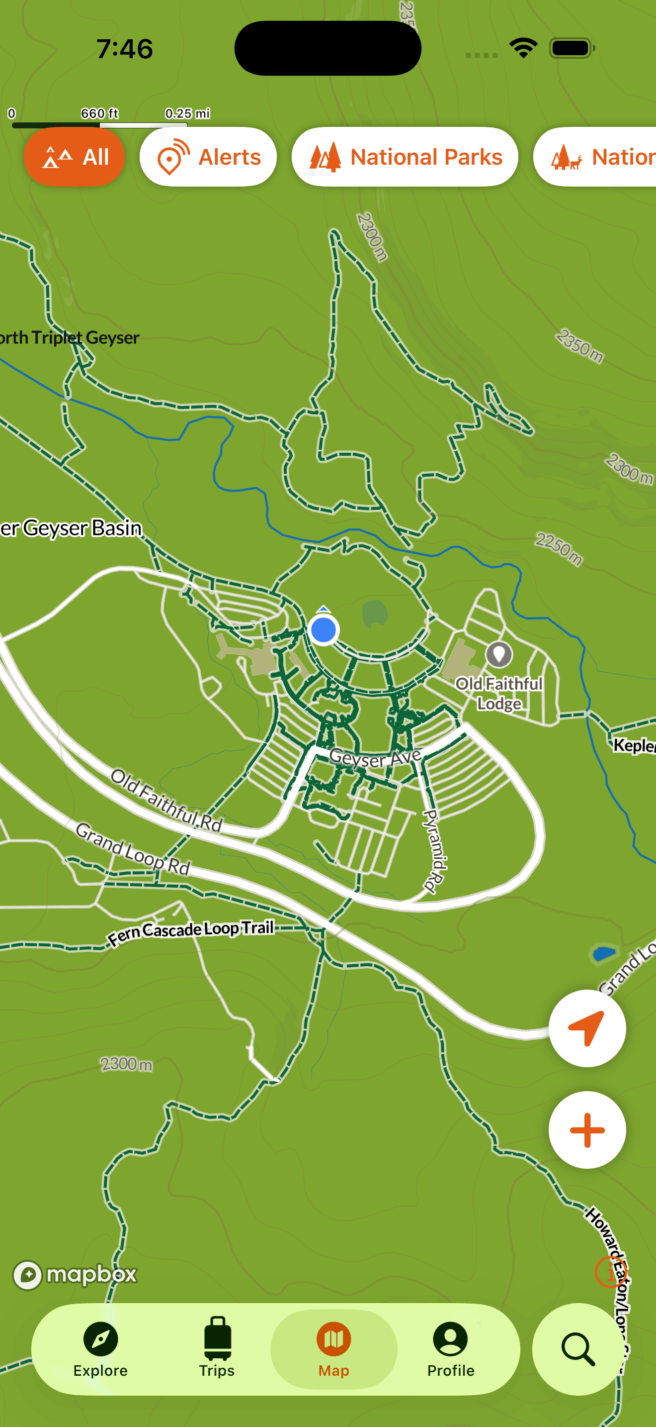 Offline maps view in Chimani